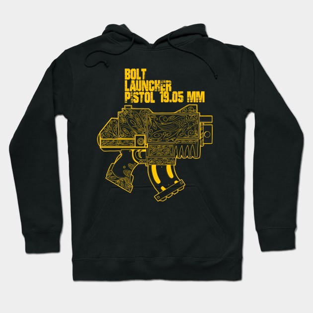 Bolt Launcher gold Hoodie by paintchips